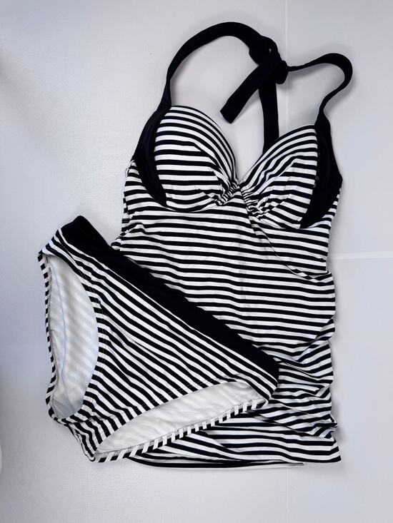 Tommy Bahama Other - Tommy Bahama Little Stripe Halter Tankini Swimwear Set Black White Womens XS NWT